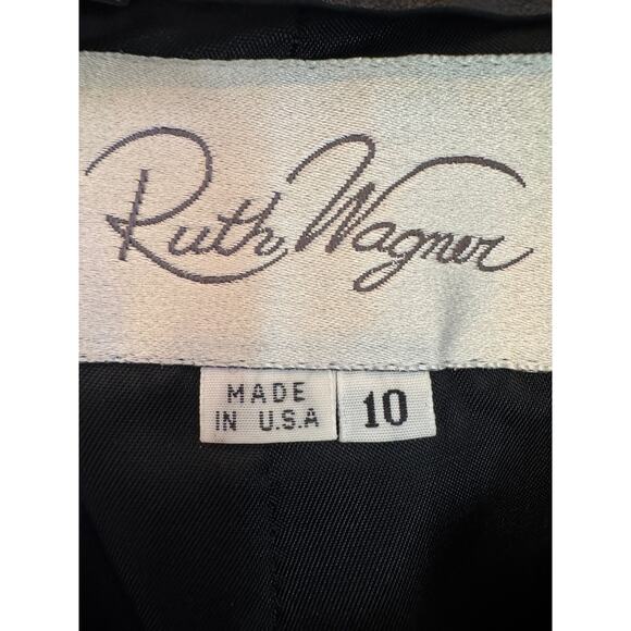 Y2K Black Leather Pants Size 10 Ruth Wagner Inseam 31.5 Inches - Picture 3 of 8